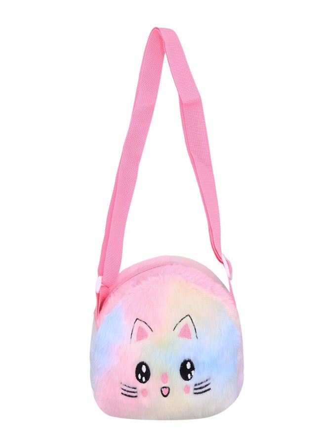 Amamcy Cute Cat Crossbody Bag for Girls Fluffy Shoulder Bag Faux Fur Kitty Purse Animal Plush Daypack Kawaii Purse for Girls - Image 1